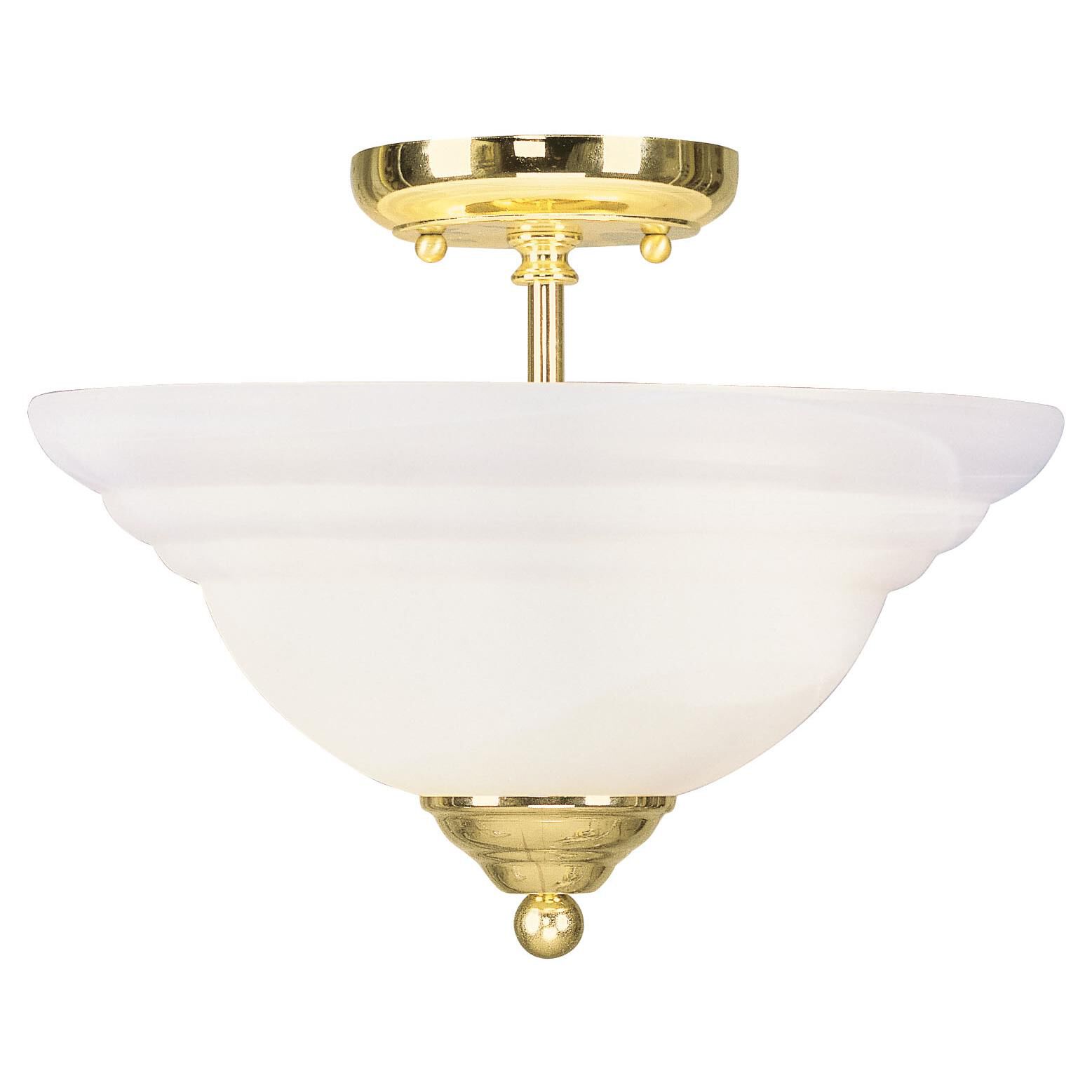 North Port 13 Inch 2 Light Semi Flush Mount by Livex Lighting